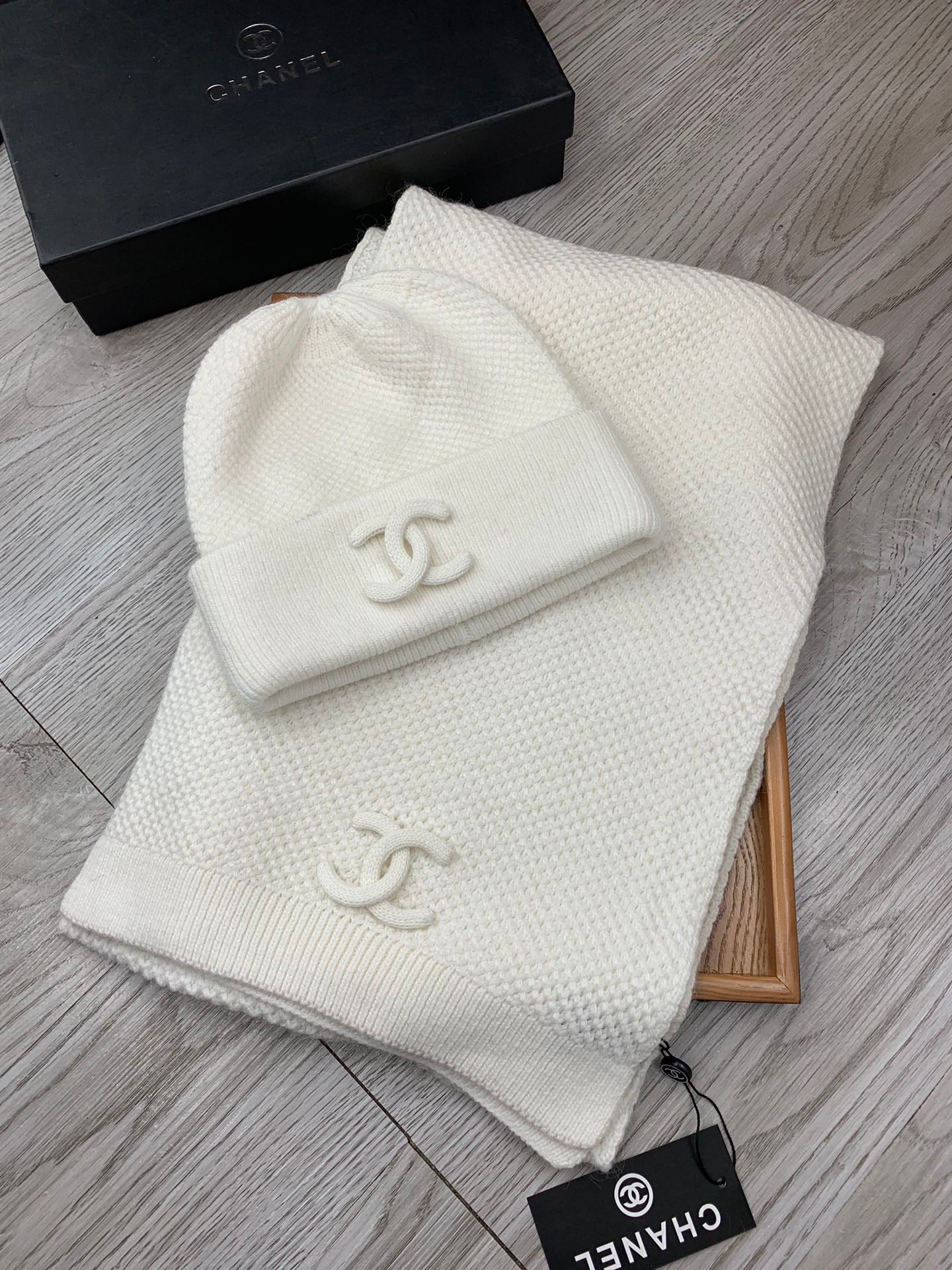 CC Cozy Knit Beanie & Scarf Set