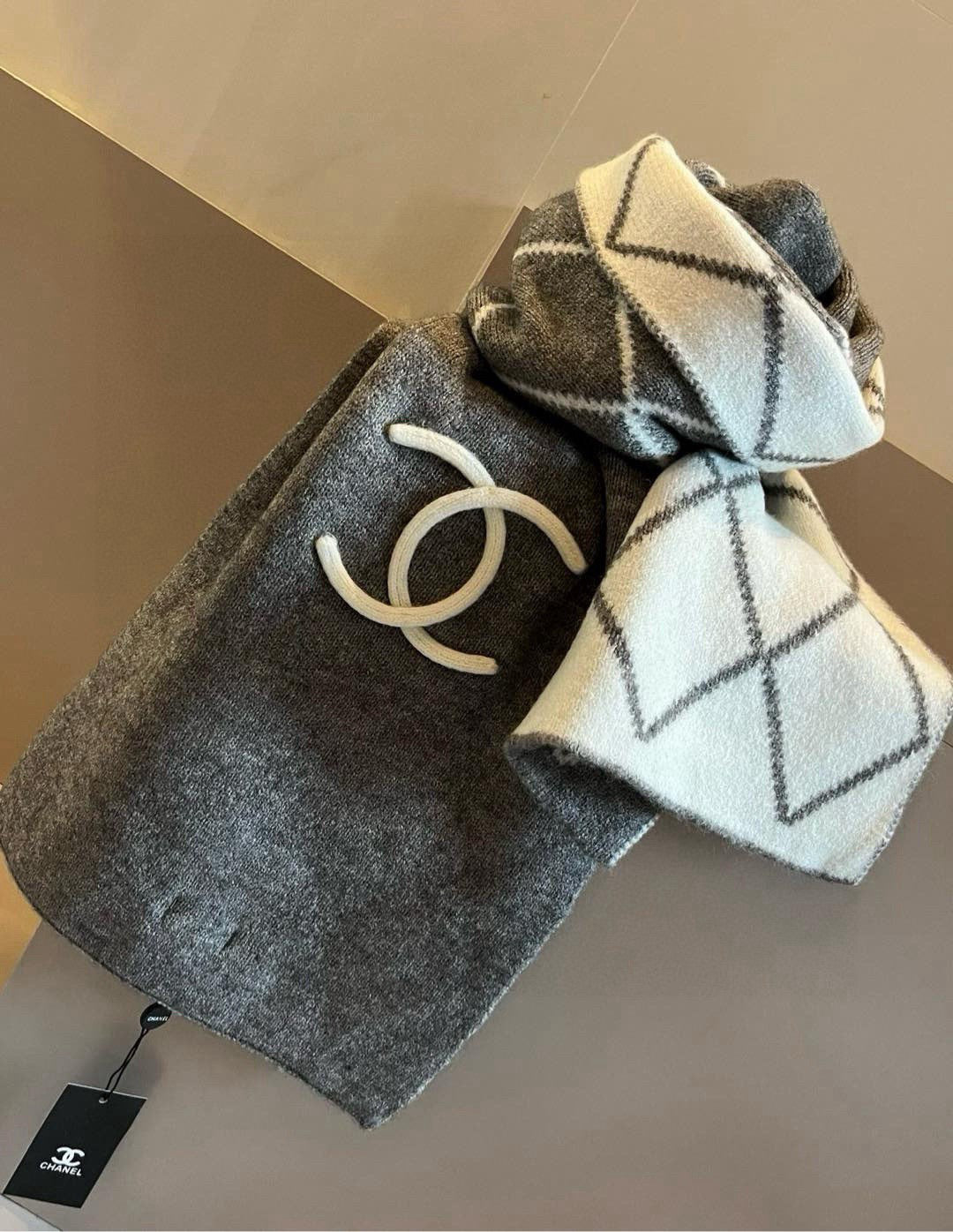 Beanie hat and a matching scarf set