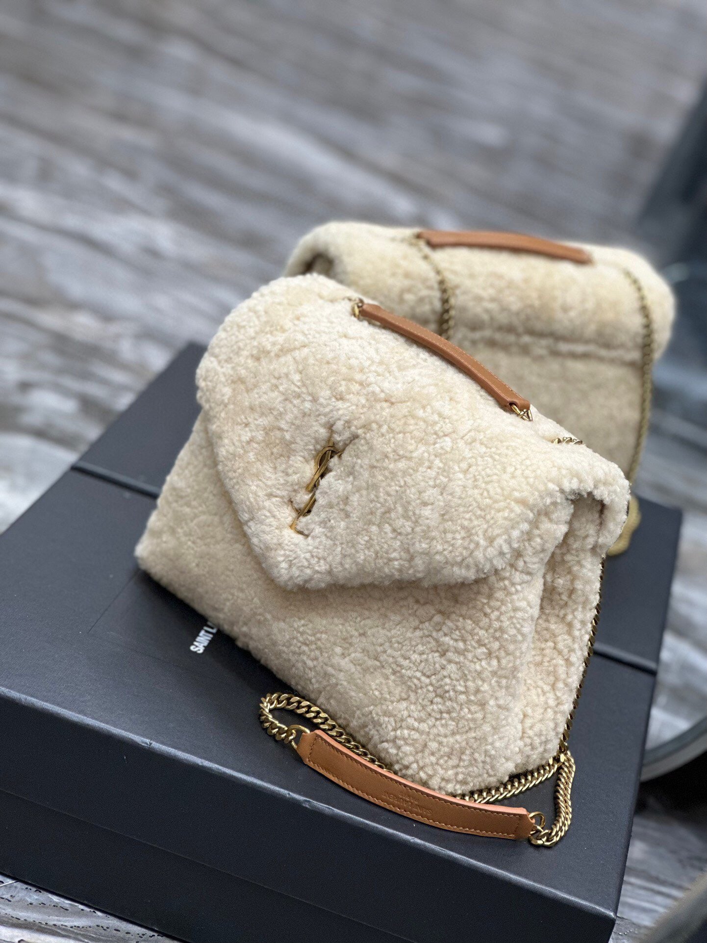 Soft Shearling Foldover Crossbody Bag 734535902