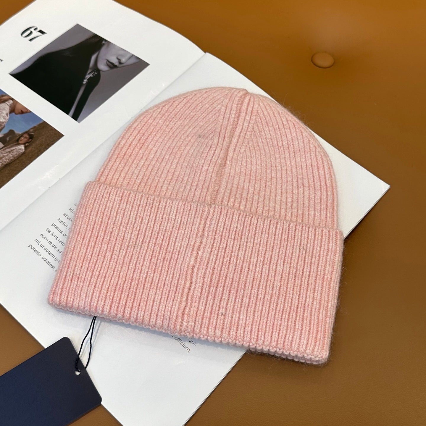 Classic Knit Beanie in Pink