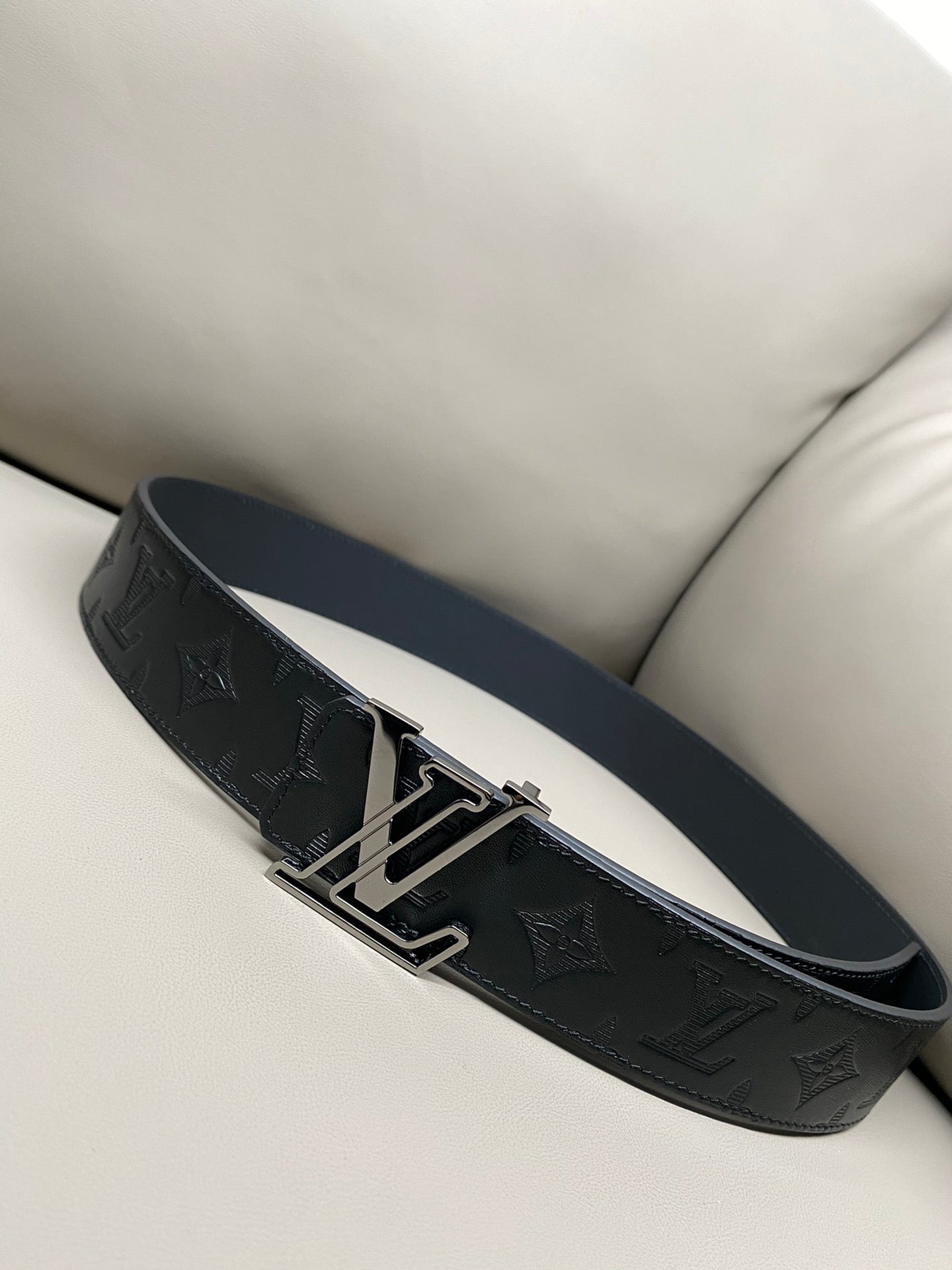 Premium Black Leather Belt width 4.0cm