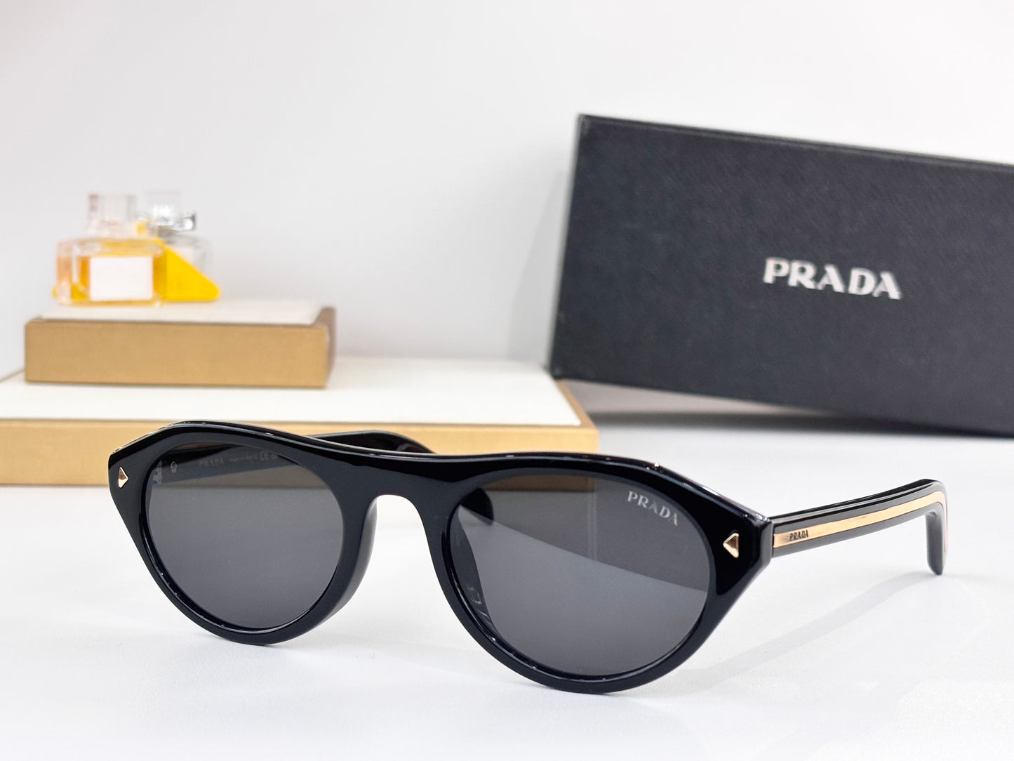 Cat-Eye Style Sunglasses with Dark Lenses