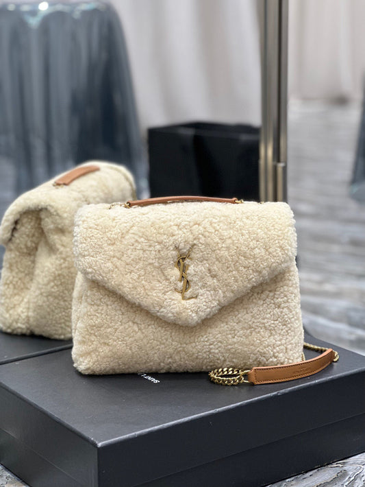 Soft Shearling Foldover Crossbody Bag 734535902