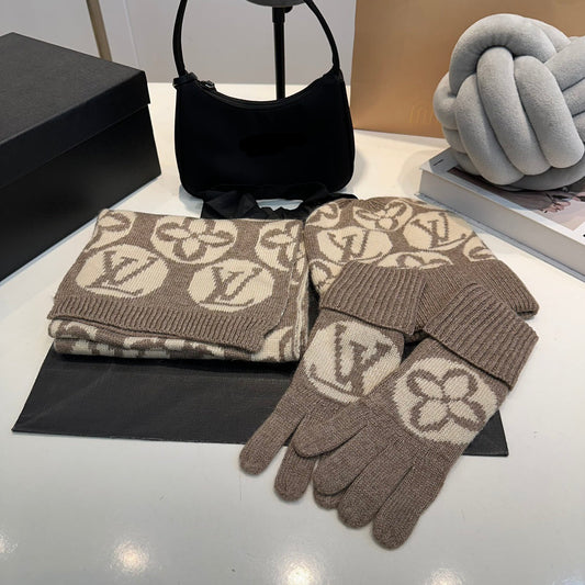 Scarf, Hat & Gloves 3-Piece Set