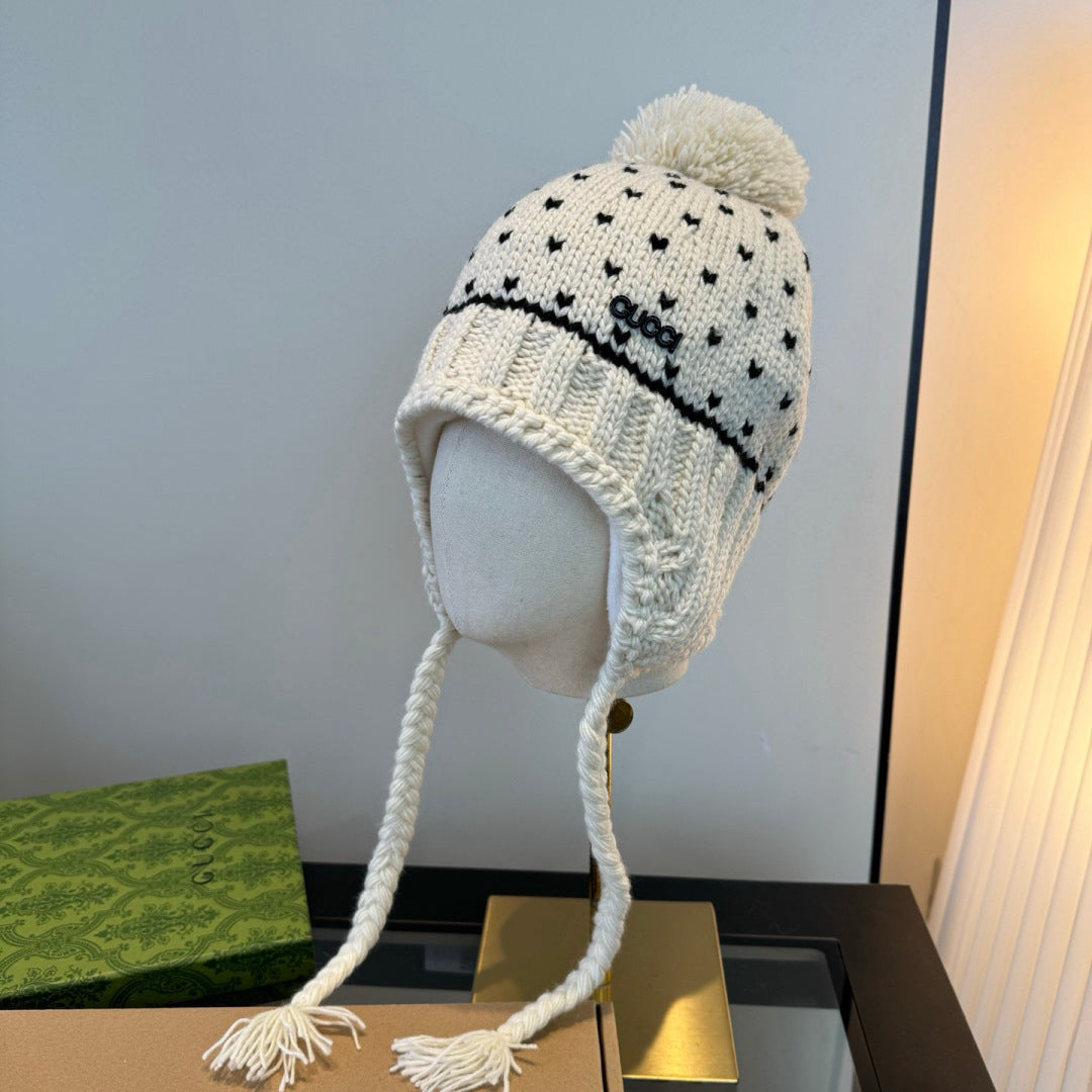 knit trapper beanie