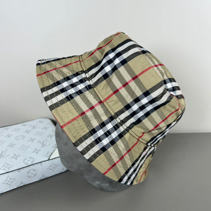 Heritage check cotton bucket hat