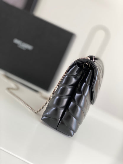 Quilted Leather Chain Shoulder Bag