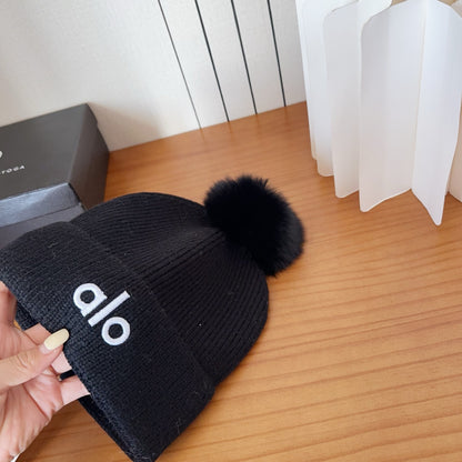 Knitted Beanie in Black