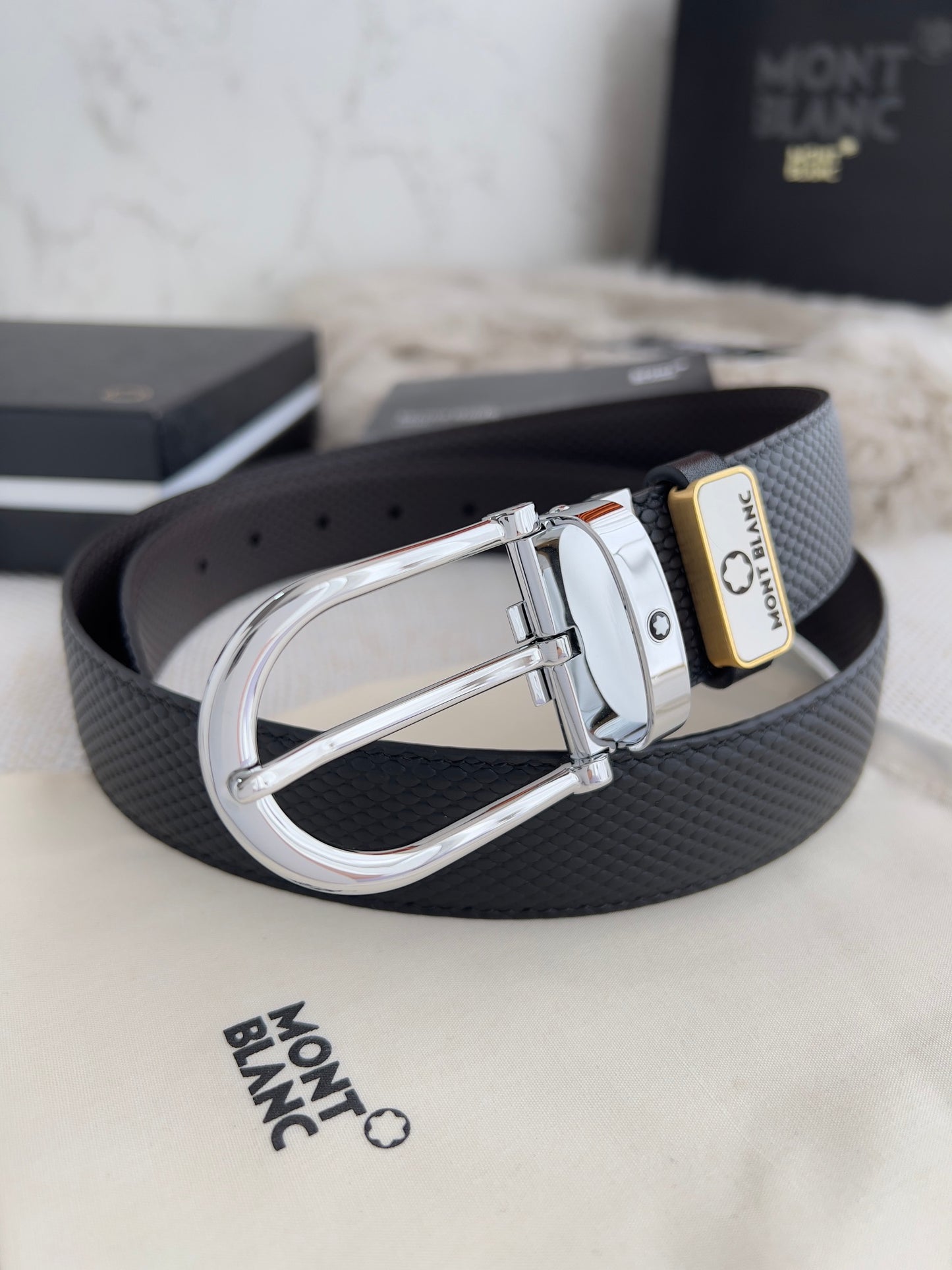 Men's Genuine Leather Belt – Pin Buckle Width 3.5cm