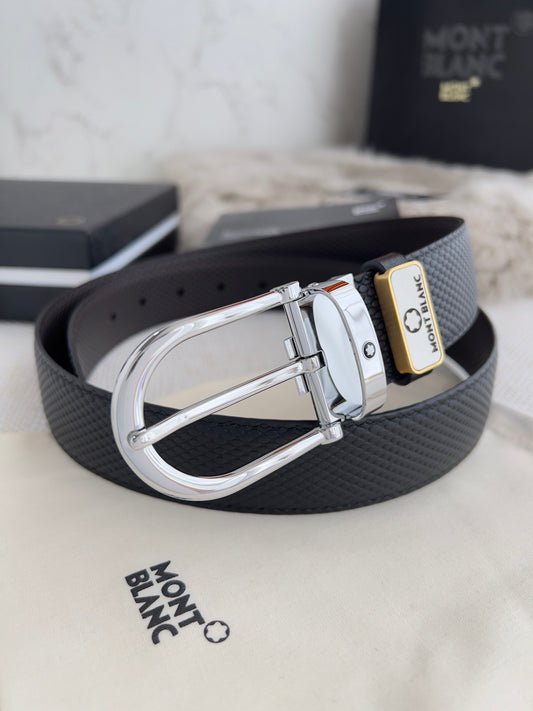 Men's Genuine Leather Belt – Pin Buckle Width 3.5cm
