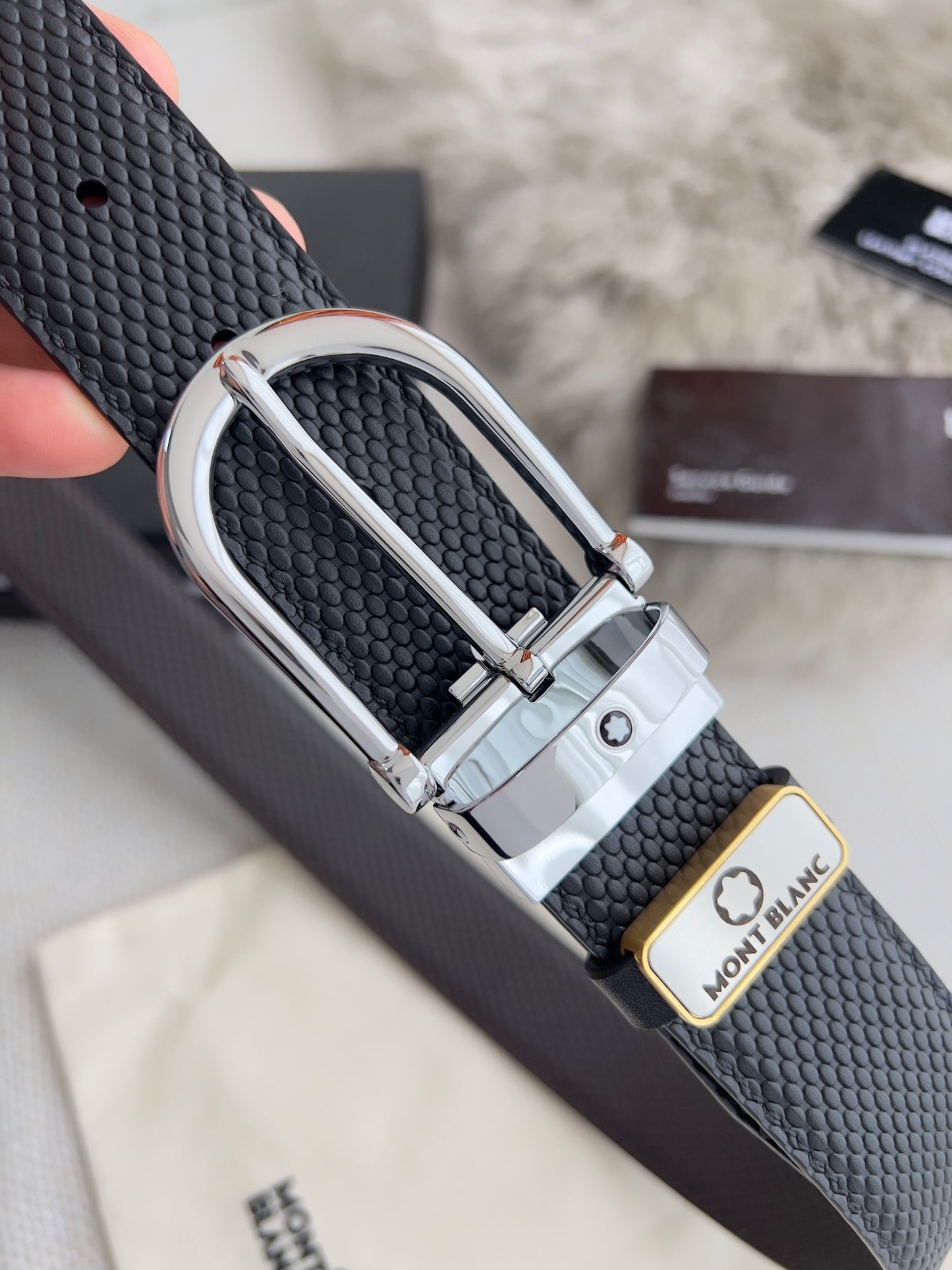 Men's Genuine Leather Belt – Pin Buckle Width 3.5cm