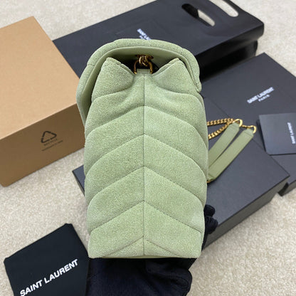 Soft sage suede crossbody 688019190