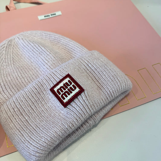mm Knit Beanie in pink