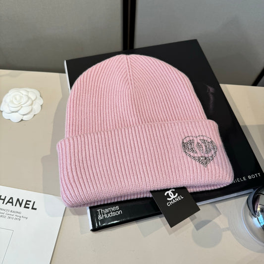 C/C Knit Beanie in pink