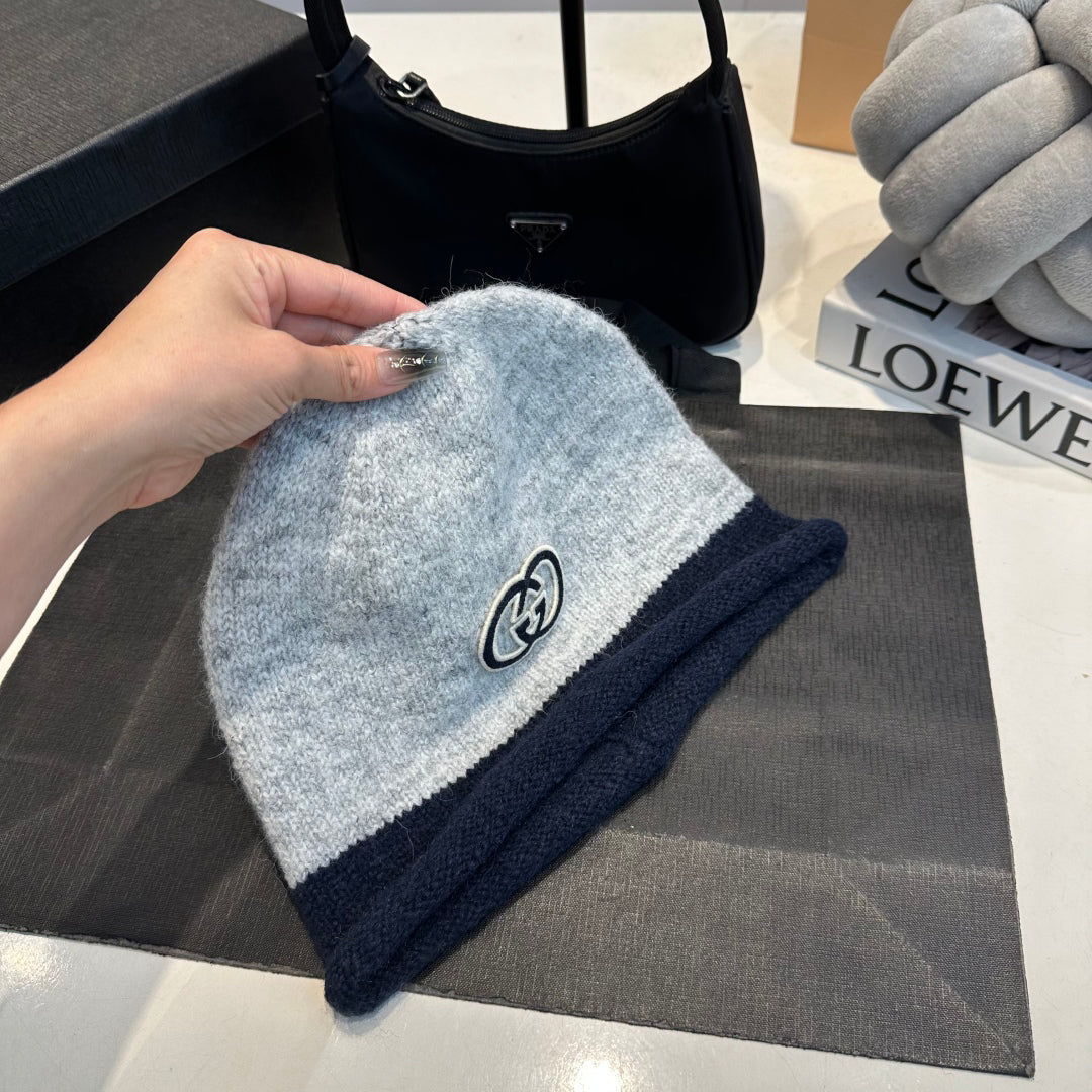Color-blocked knit Beanie G/G