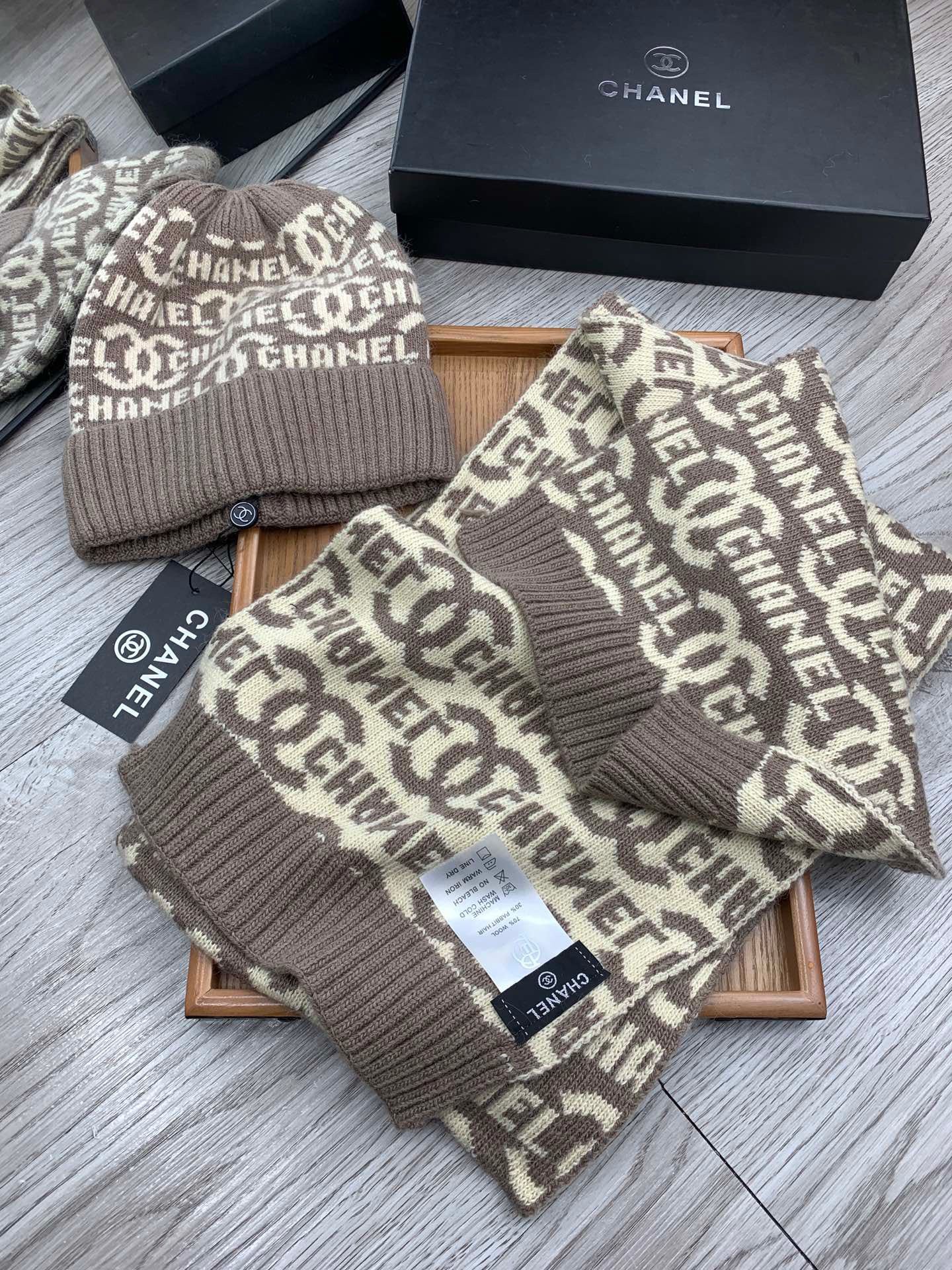 CC Cozy Knit Beanie and Scarf 2-Piece Set