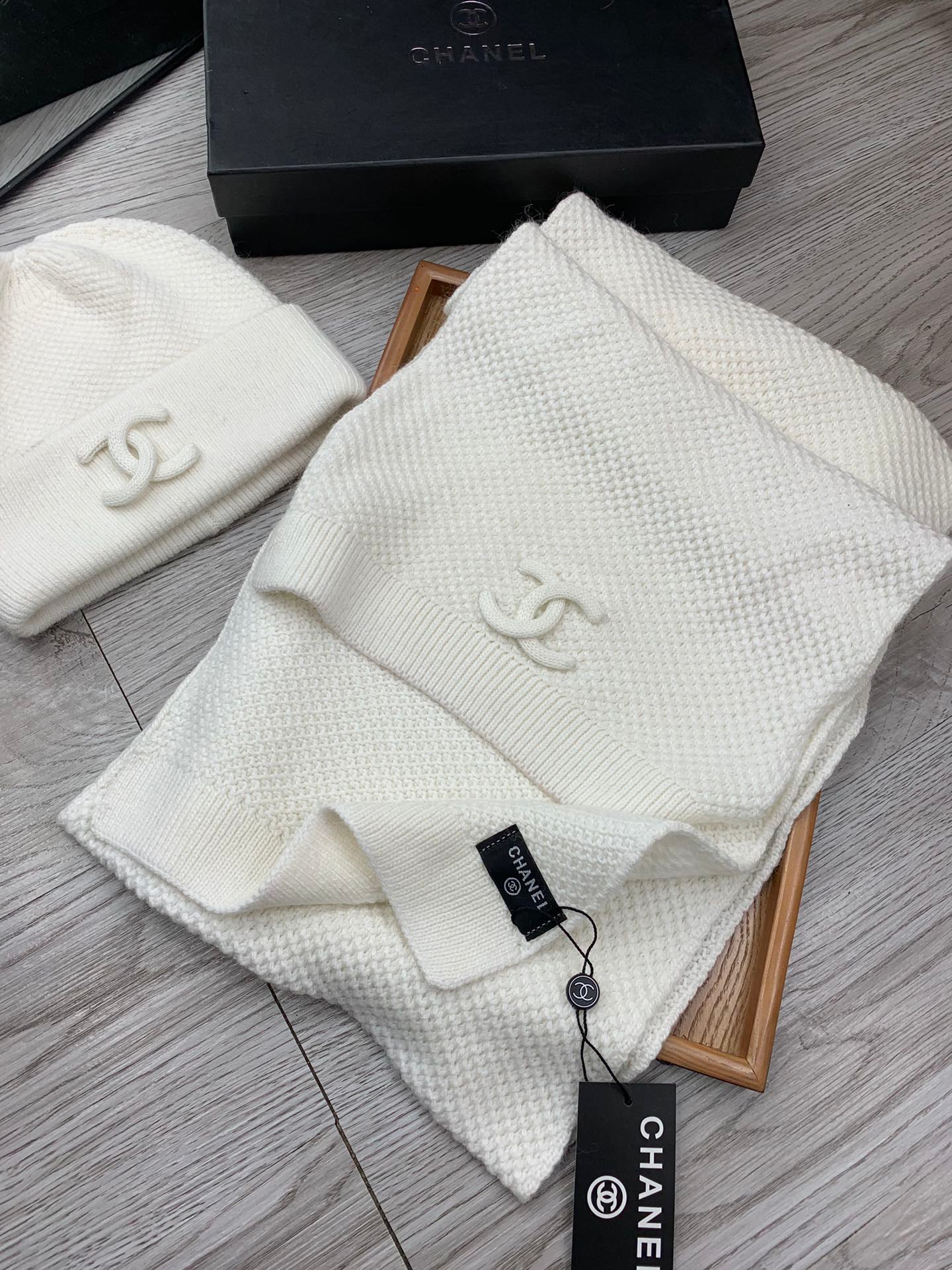 CC Cozy Knit Beanie & Scarf Set