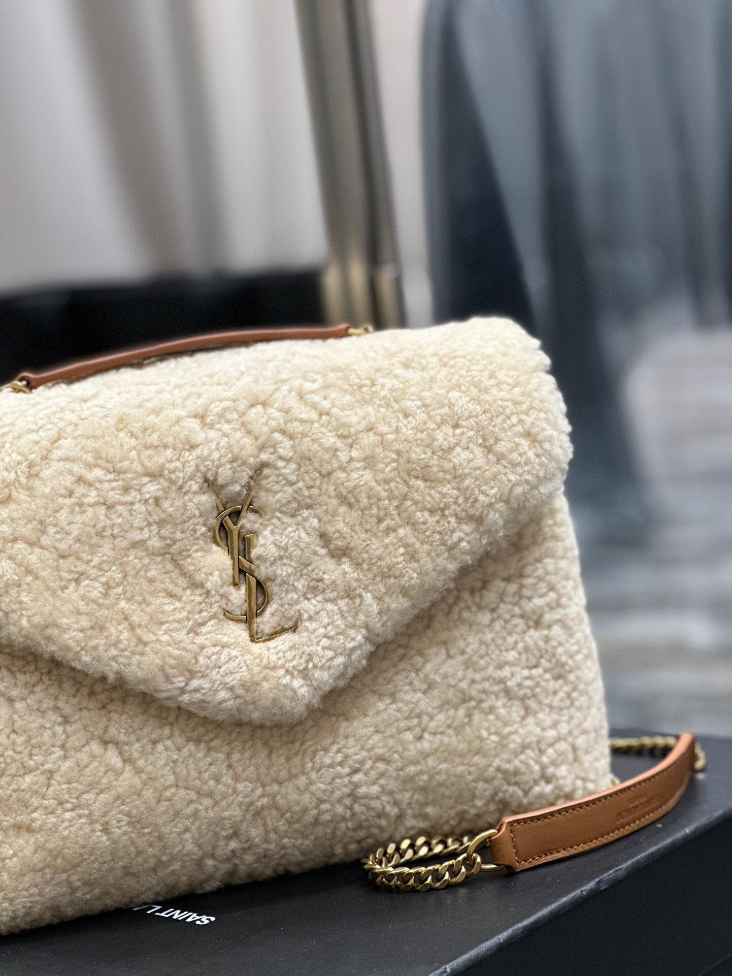 Soft Shearling Foldover Crossbody Bag 734535902