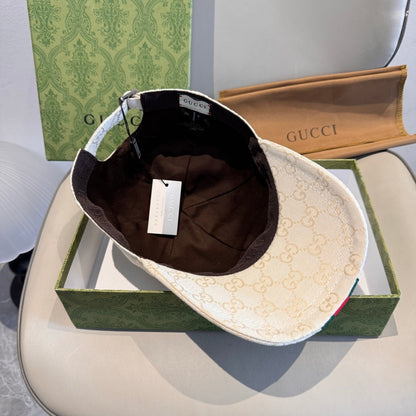 Elegant Monogram Cap in Soft Cream