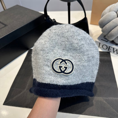 Color-blocked knit Beanie G/G