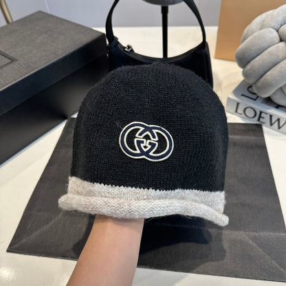 Color-blocked Knit Beanie Black G/G