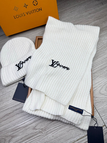 LV Beanie and Scarf 2pcs Set