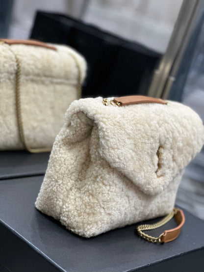 Soft Shearling Foldover Crossbody Bag 734535902