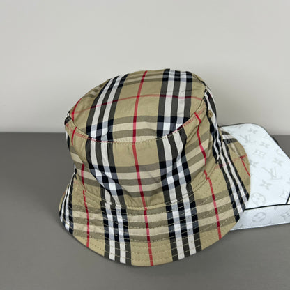 Heritage check cotton bucket hat