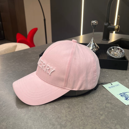 Elegant Pink Embroidered Cap for Minimalist Style