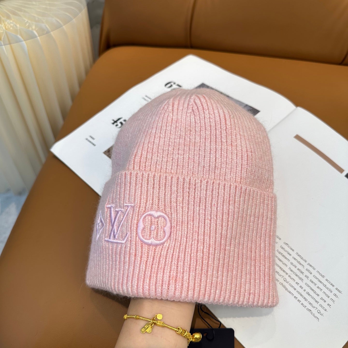 Classic Knit Beanie in Pink