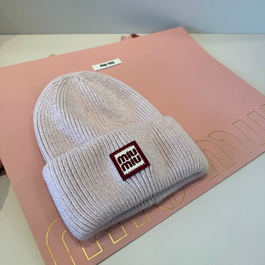 mm Knit Beanie in pink