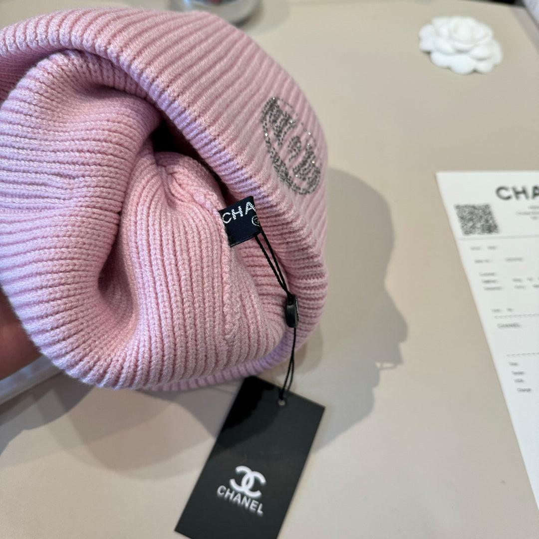 C/C Knit Beanie in pink