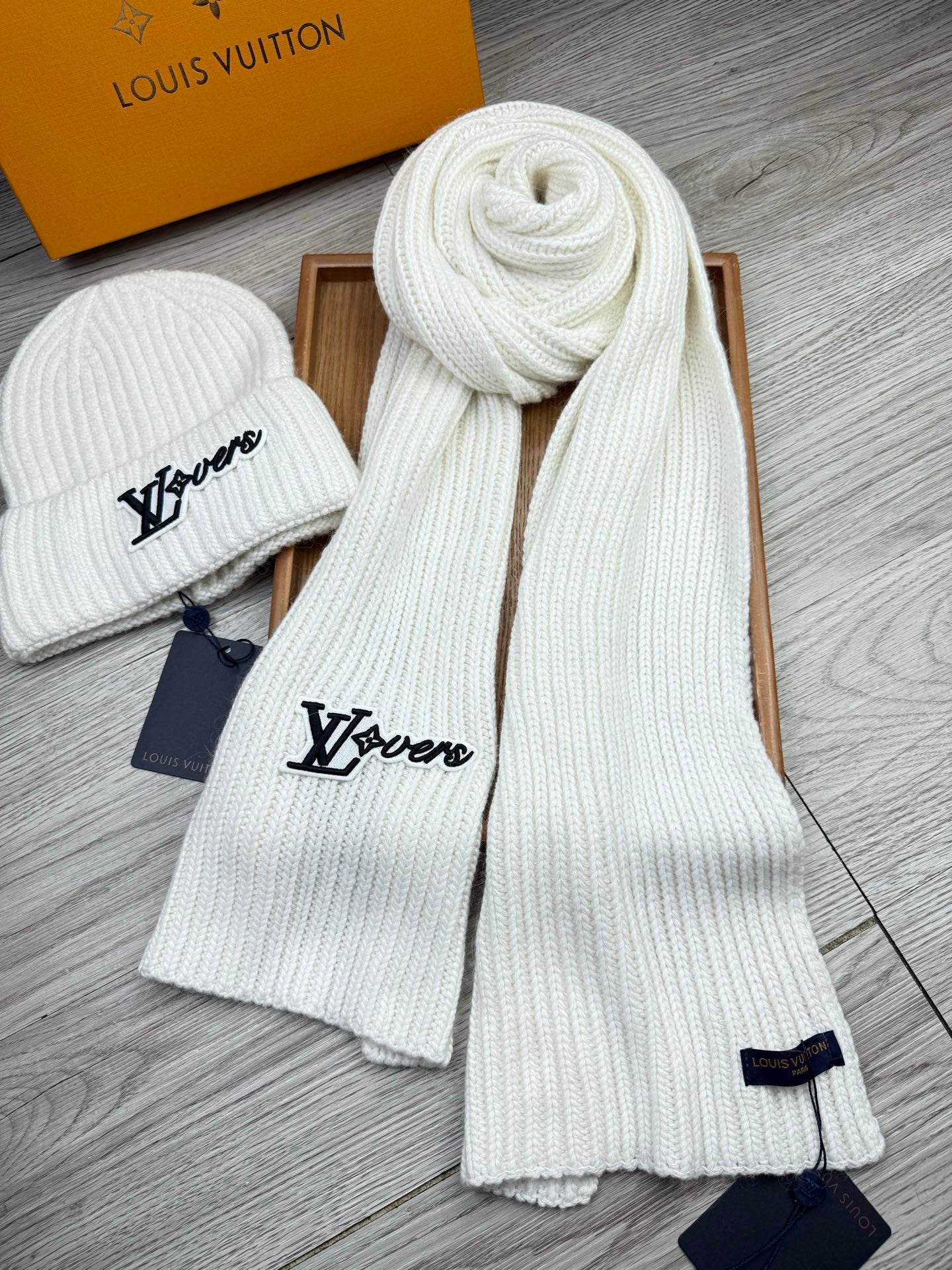 LV Beanie and Scarf 2pcs Set