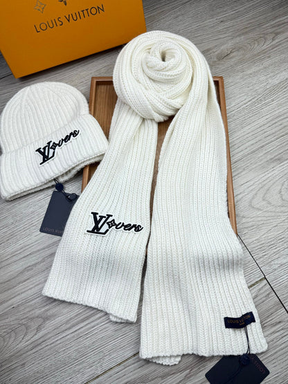 LV Beanie and Scarf 2pcs Set