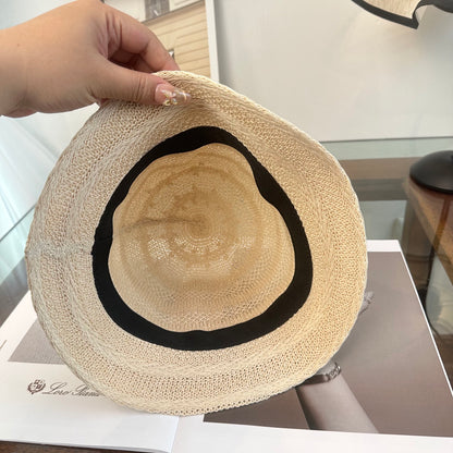 Chic Minimalist Summer Bucket Hat in Natural Beige