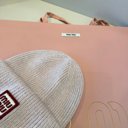 mm Knit Beanie in pink
