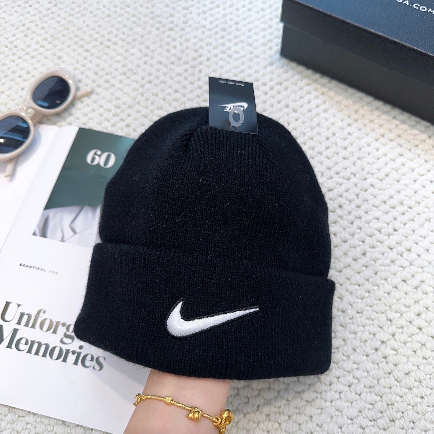 NK Knit Beanie in black