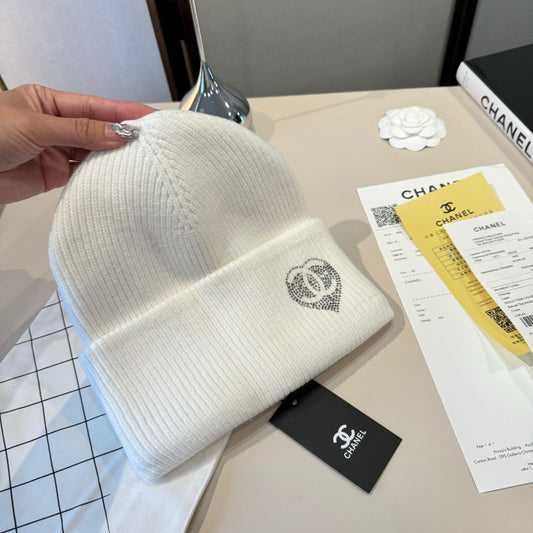 C/C Knit Beanie in white