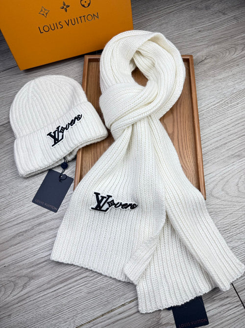 LV Beanie and Scarf 2pcs Set
