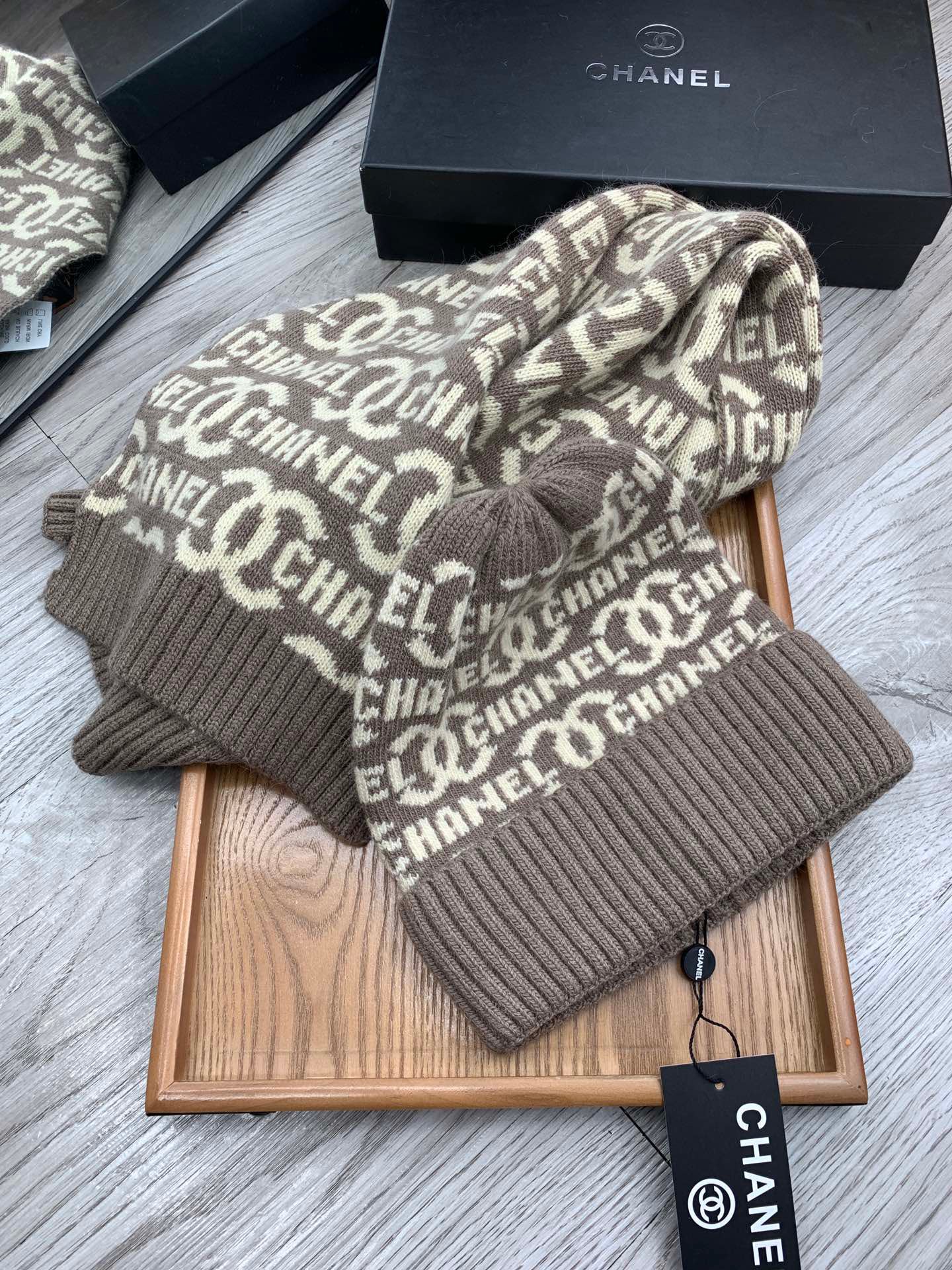 CC Cozy Knit Beanie and Scarf 2-Piece Set