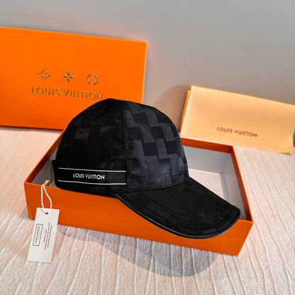 Classic Checkerboard Black Baseball Cap