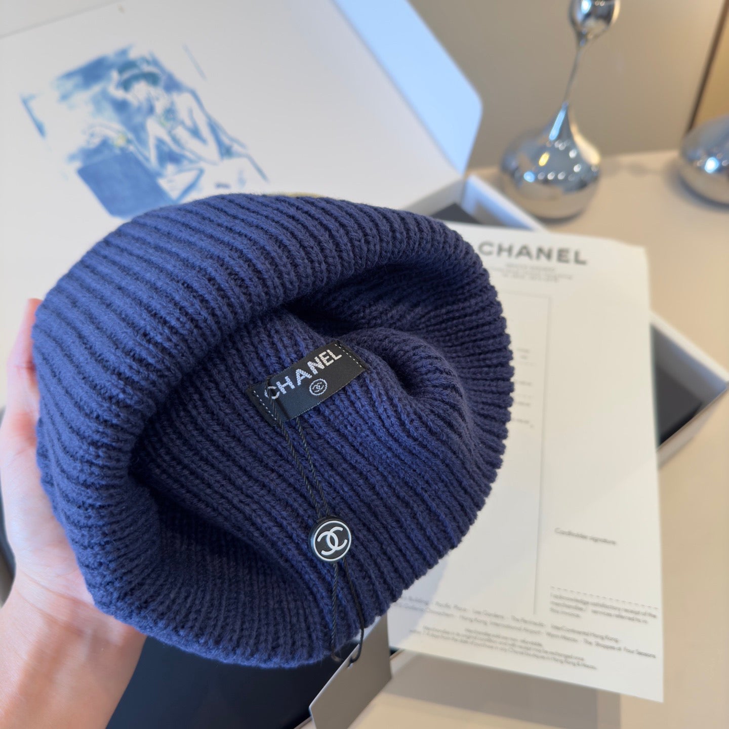 A Knit Beanie Blue