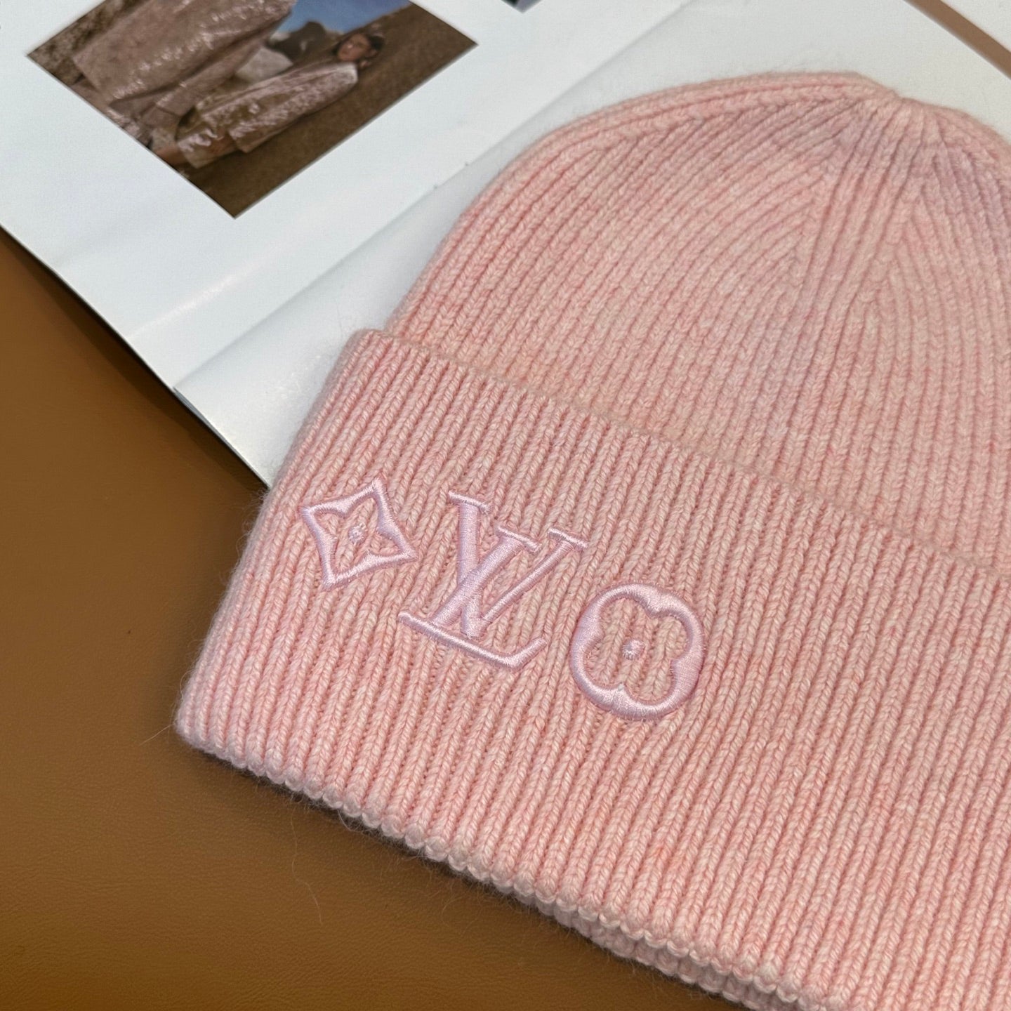 Classic Knit Beanie in Pink