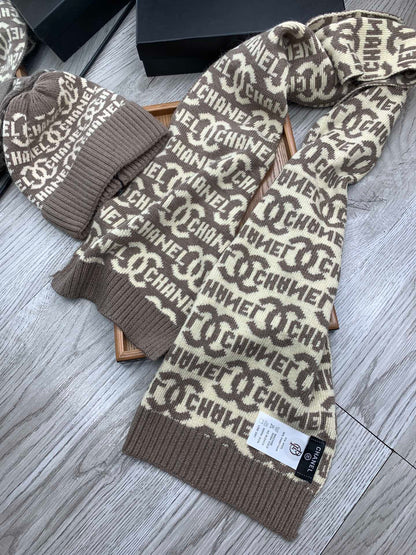 CC Cozy Knit Beanie and Scarf 2-Piece Set