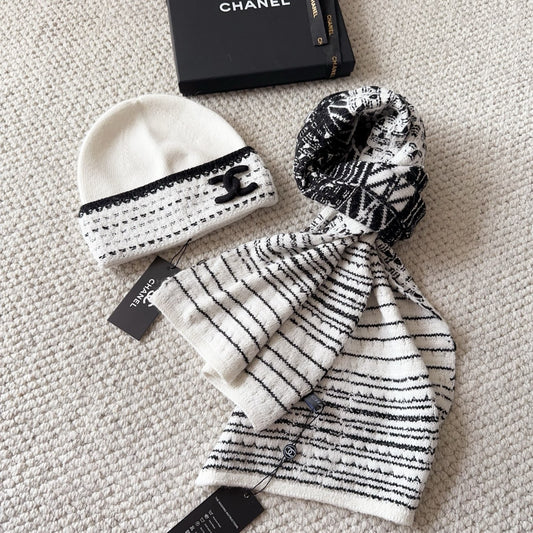 CC Knit Beanie and Scarf Set 2pcs