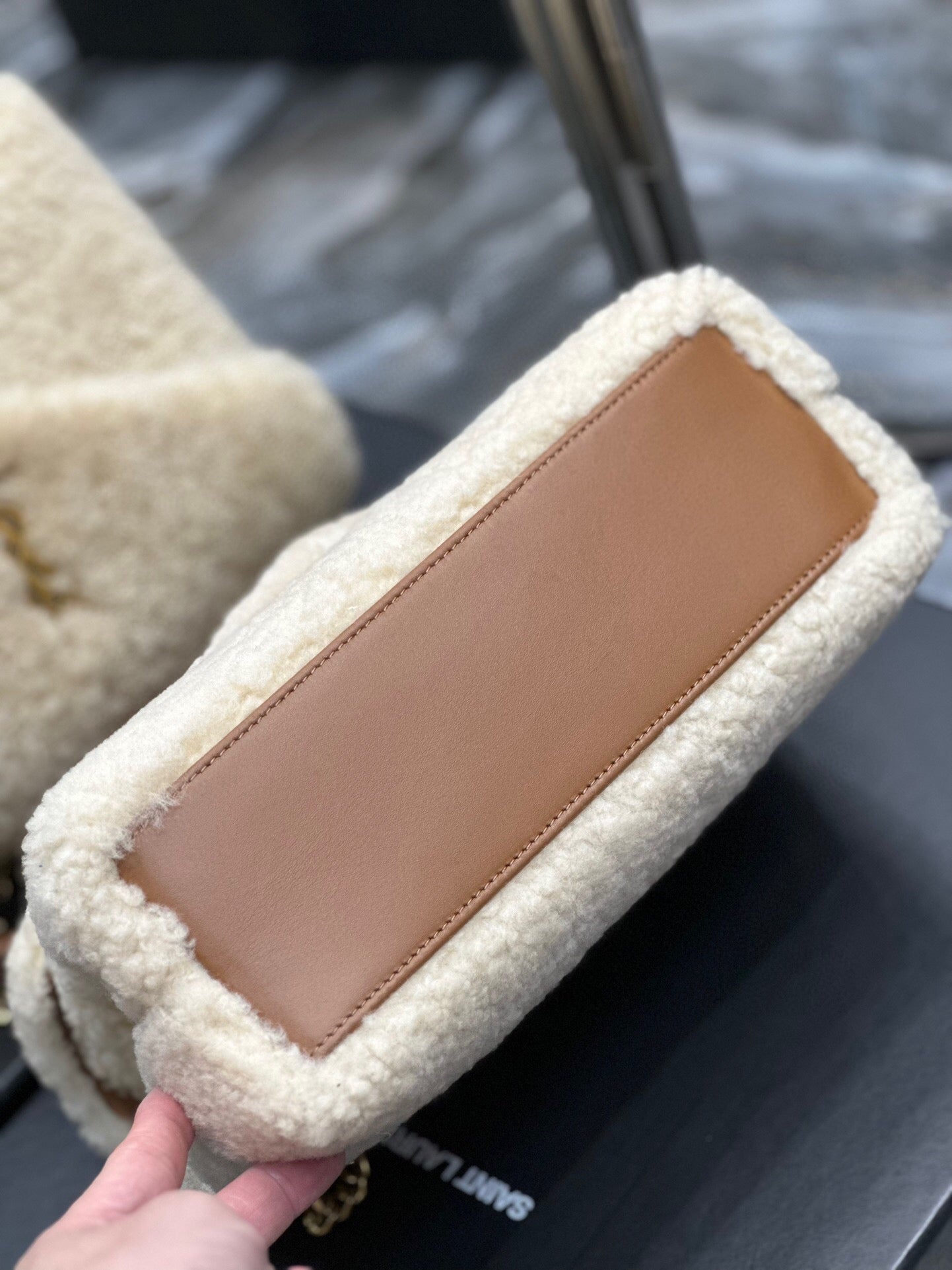 Soft Shearling Foldover Crossbody Bag 734535902