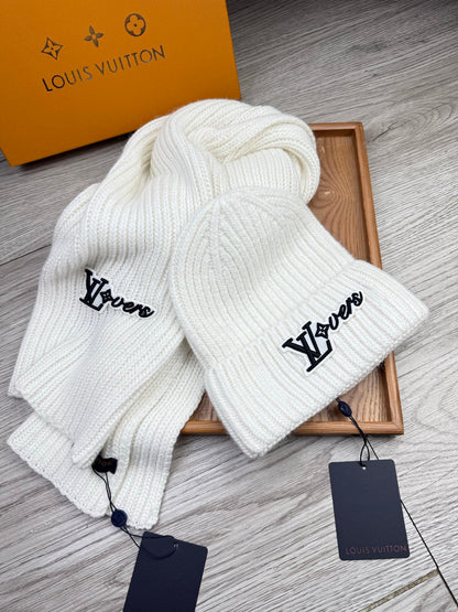 LV Beanie and Scarf 2pcs Set