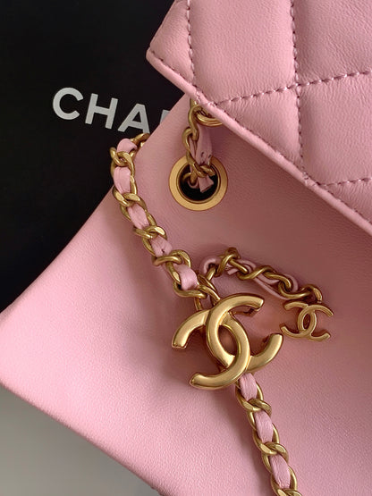 CC Mini Rectangular Flap Bag Petal Pink