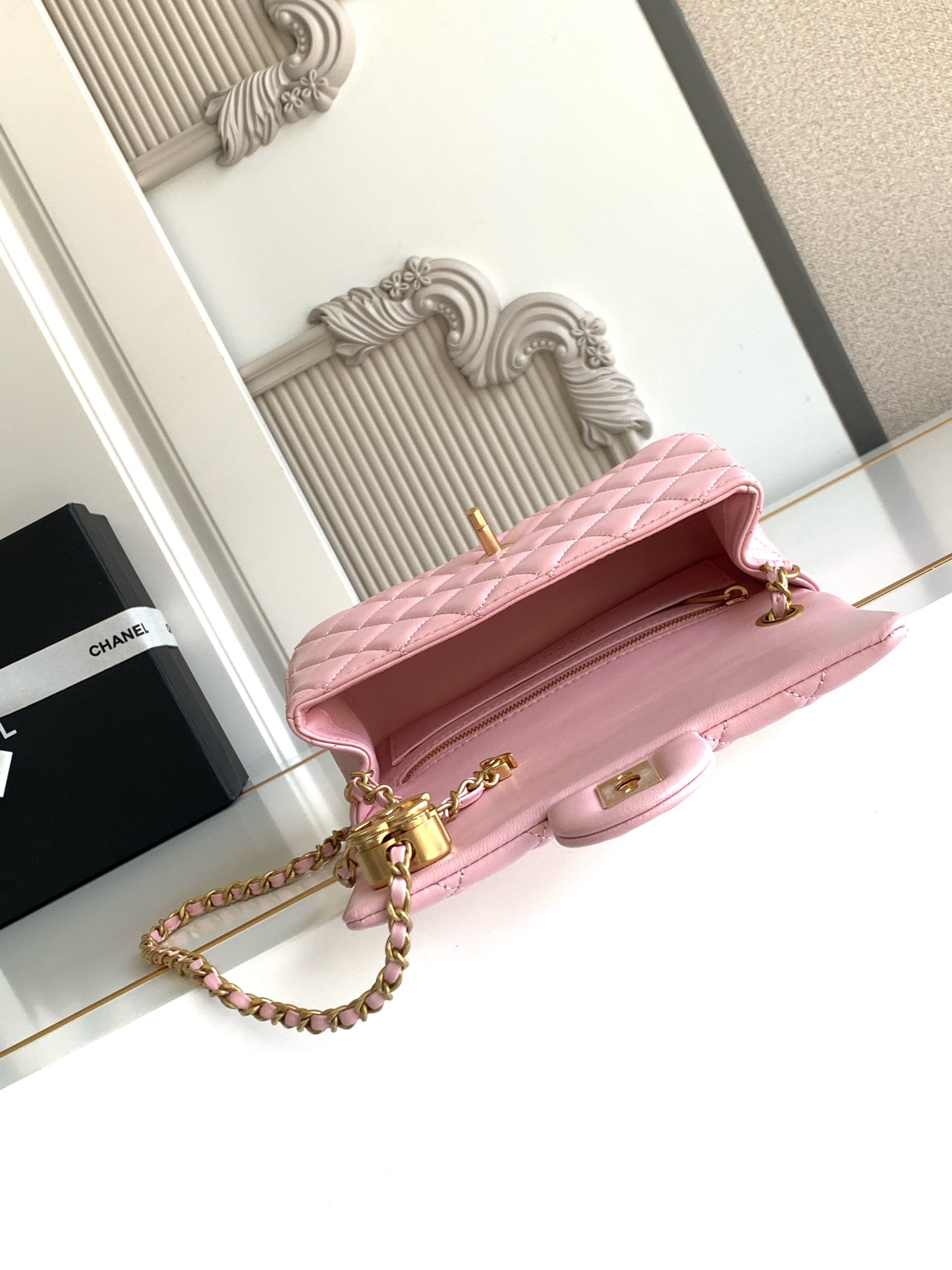 CC Mini Rectangular Flap Bag Petal Pink