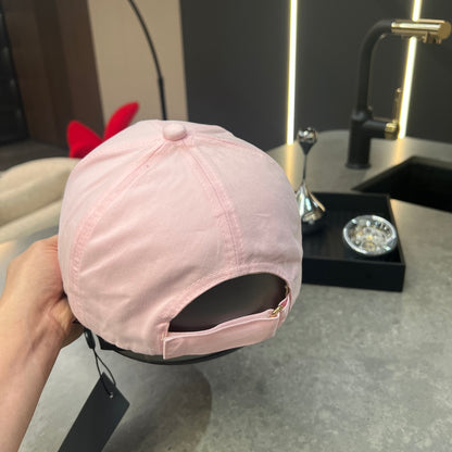 Chic Minimalist Baseball Cap in Soft Pink